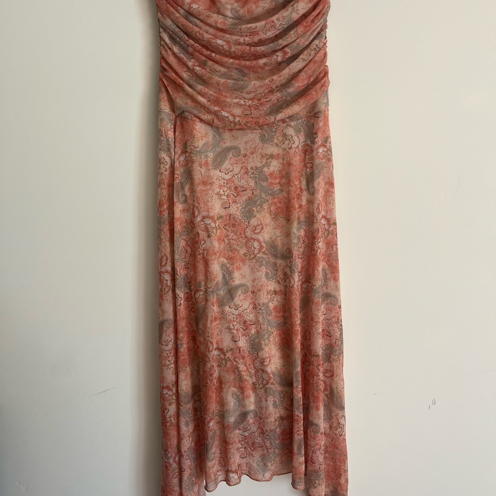 See By Chloe Coral Paisley Maxi Skirt